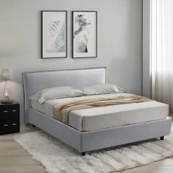 Letto matrimoniale Brolo, Adatto a materasso Cm 160x190,<Dmora Discount