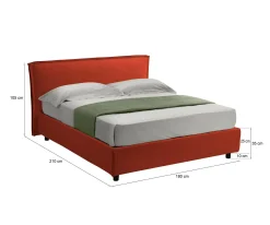 Letto matrimoniale Brolo, Adatto a materasso Cm 160x190,<Dmora Sale