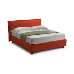 Letto matrimoniale Bruzolo, Con materasso Cm 160x190 incluso,<Dmora Clearance