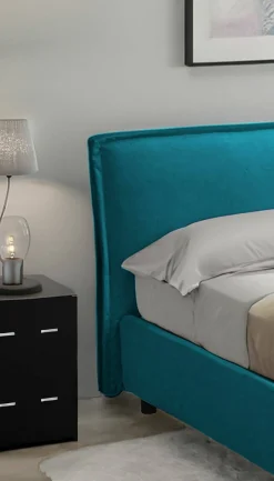 Letto matrimoniale Bruzolo, Con materasso Cm 160x190 incluso,<Dmora Discount