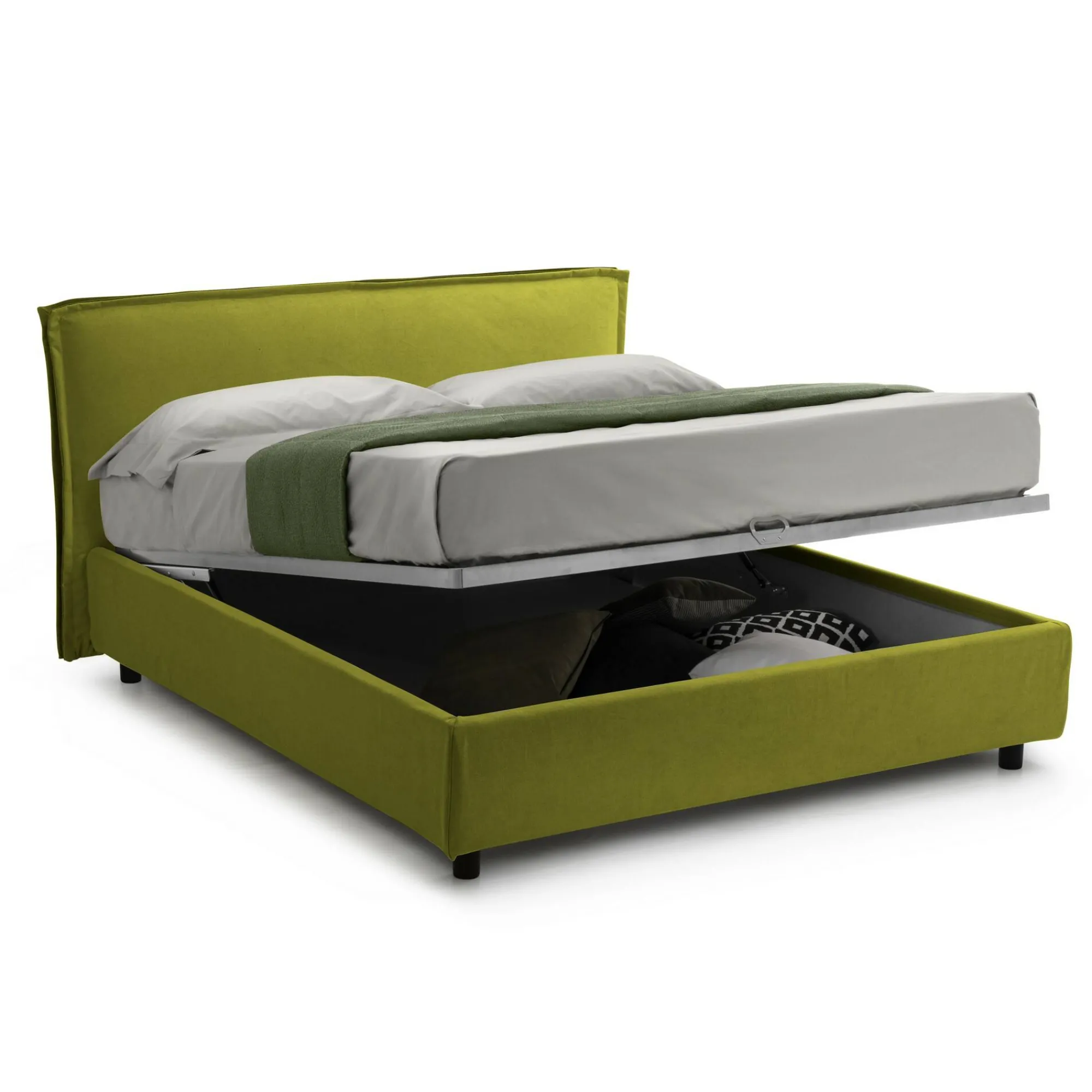 Letto matrimoniale Bubbio, Adatto a materasso Cm 160x200,<Dmora Shop
