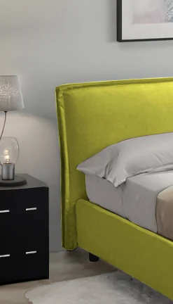 Letto matrimoniale Bubbio, Adatto a materasso Cm 160x200,<Dmora Shop