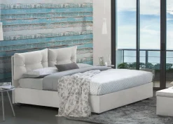 Letto matrimoniale Calcite, con materasso Cm 160x200 incluso,<Dmora Cheap