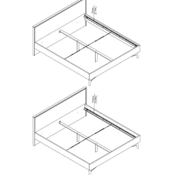 Letto matrimoniale Dsanc, 207x193 h91 cm,<Dmora Hot