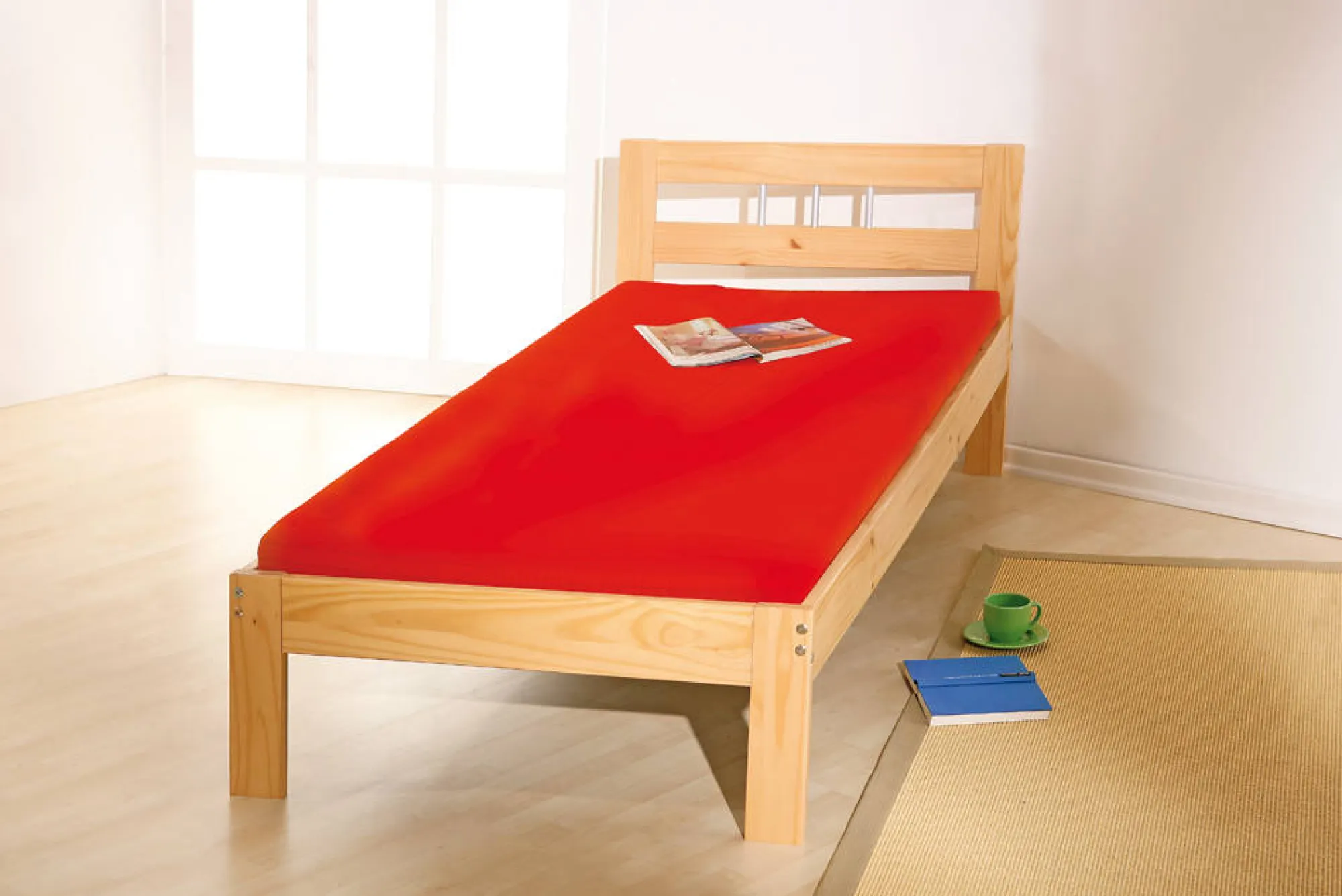 Letto matrimoniale Jena, Sommier per camera da letto, Giroletto per stanza, Struttura porta materasso, 195x145 h72 cm,<Dmora Store