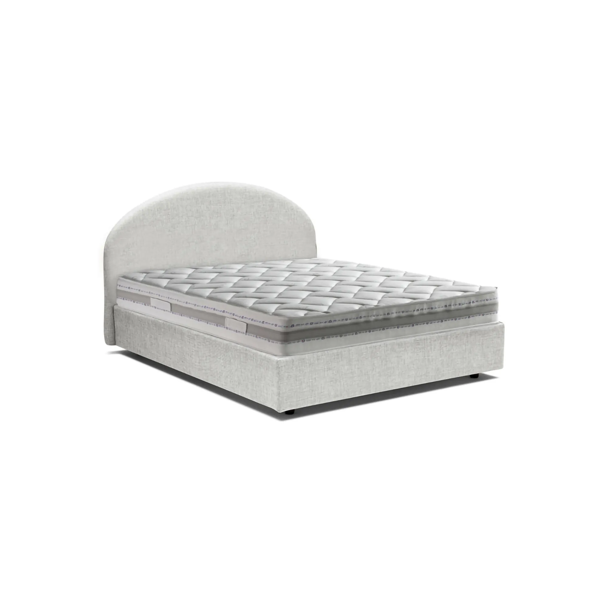 Letto matrimoniale Melanite, con materasso Cm 160x200 incluso,<Dmora Online