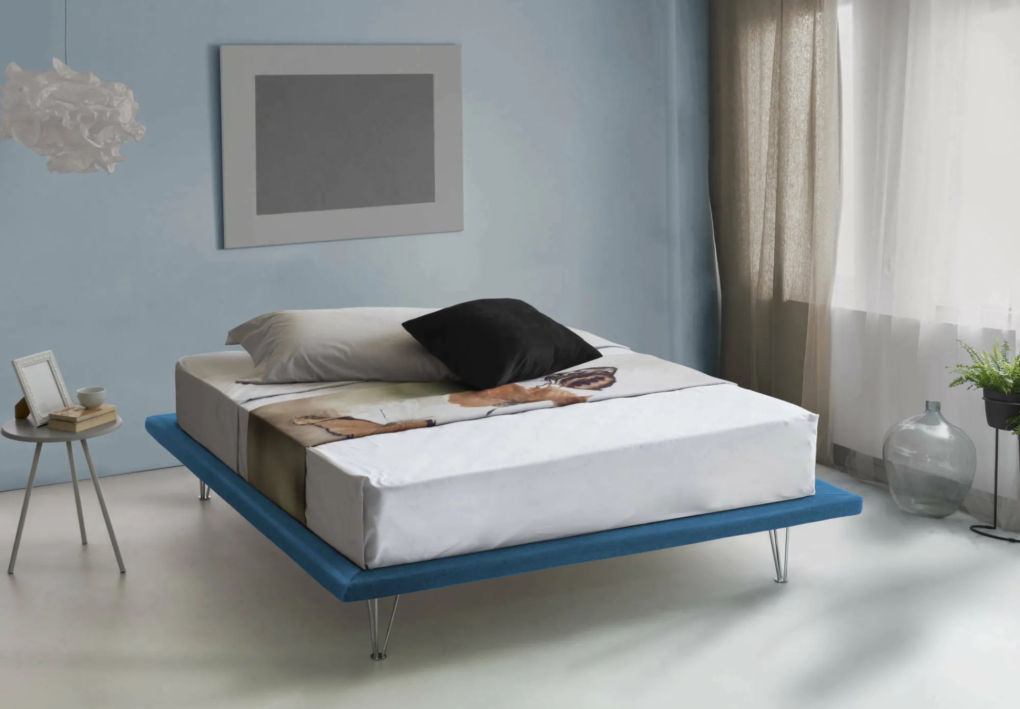Letto matrimoniale Pietersite, adatto per materasso Cm 160x200,<Dmora Hot