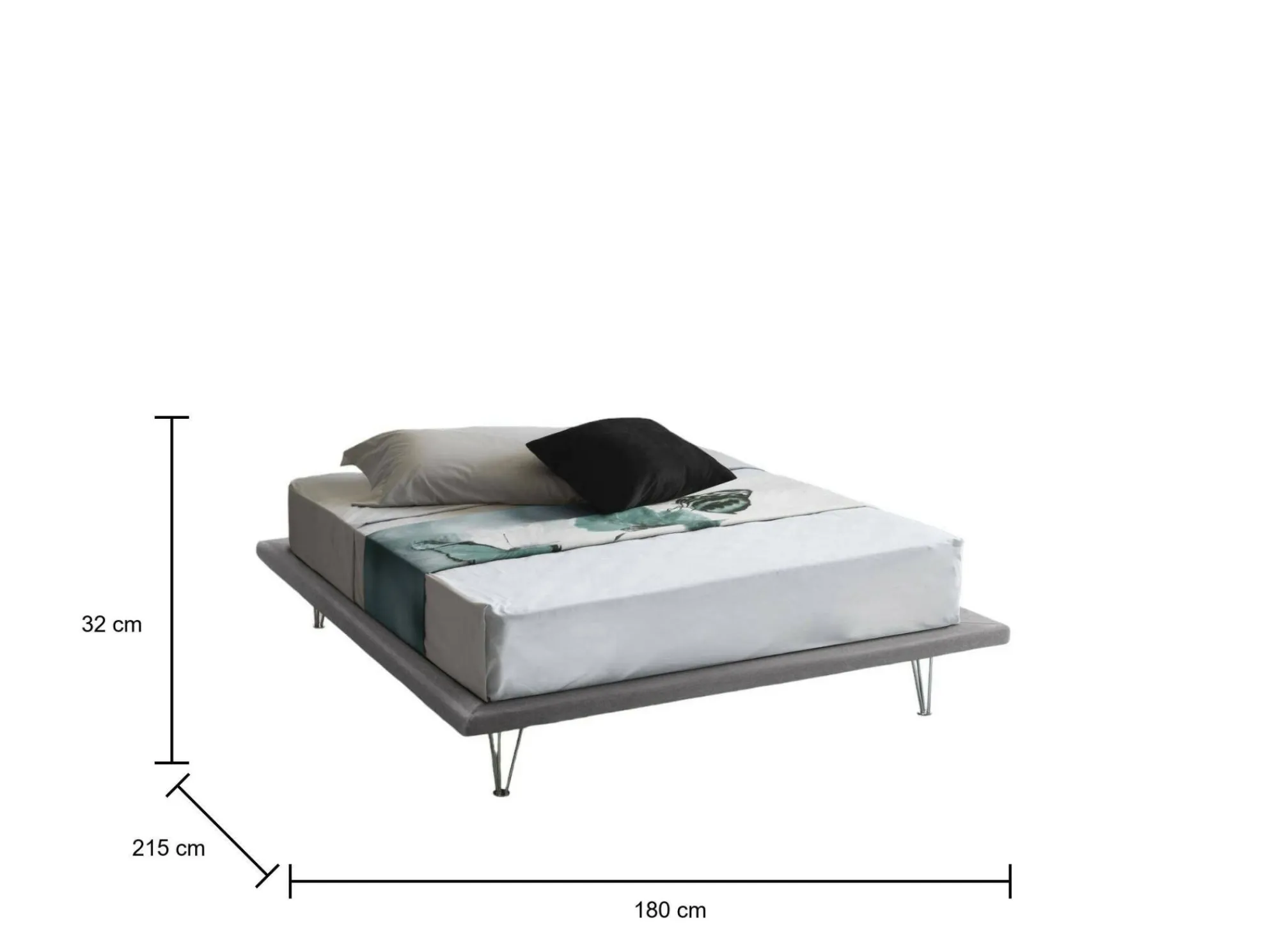 Letto matrimoniale Pietersite, adatto per materasso Cm 160x200,<Dmora Best Sale