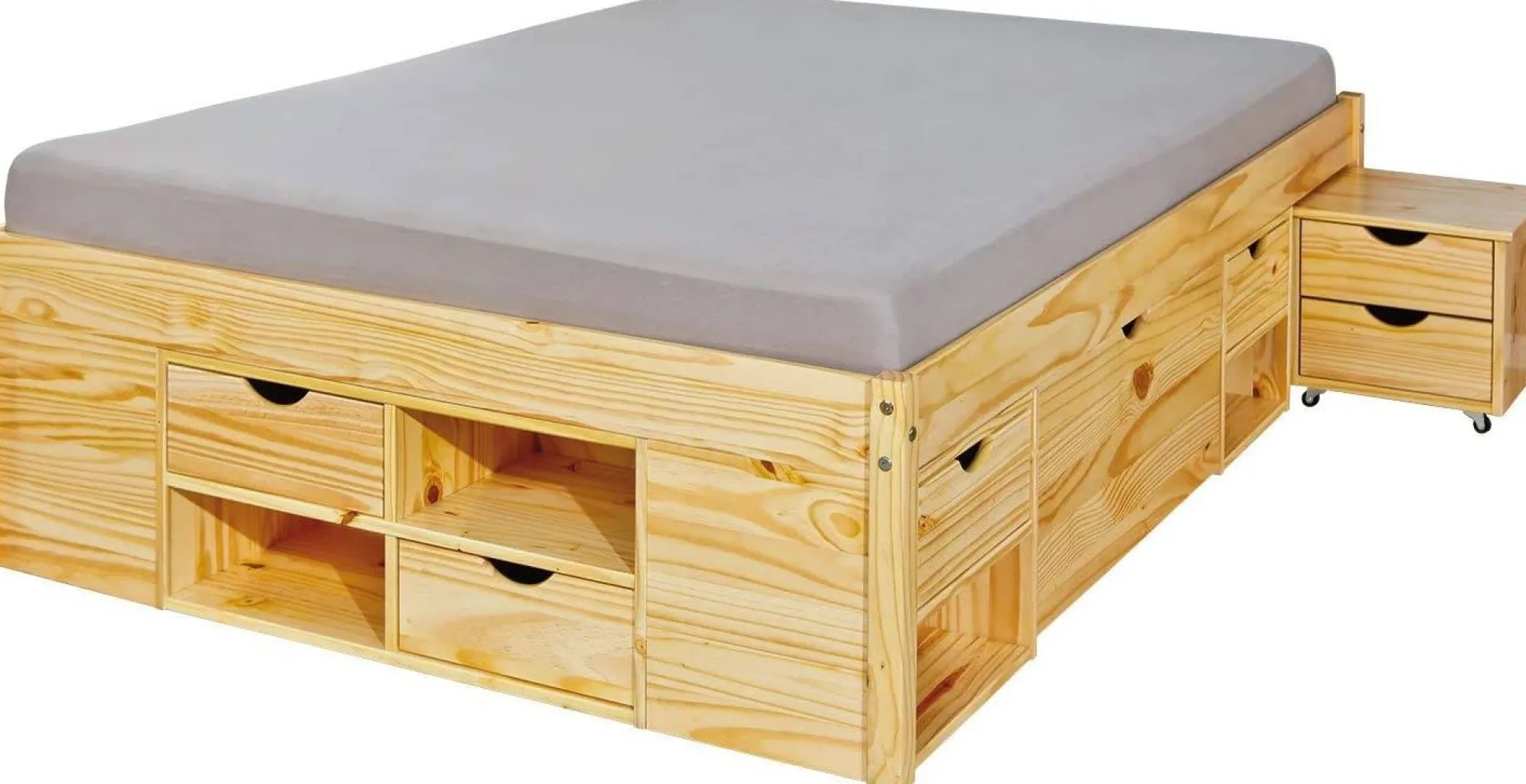Letto matrimoniale Worms, Sommier per camera da letto, Giroletto per stanza, Struttura porta materasso, 167x209 h48 cm,<Dmora Fashion