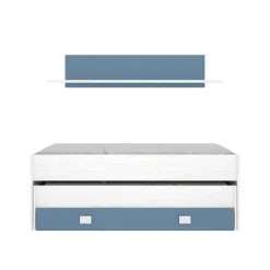 Letto per bambini Arod, 200x99h74 cm, Bianco e Blu<Dmora Shop