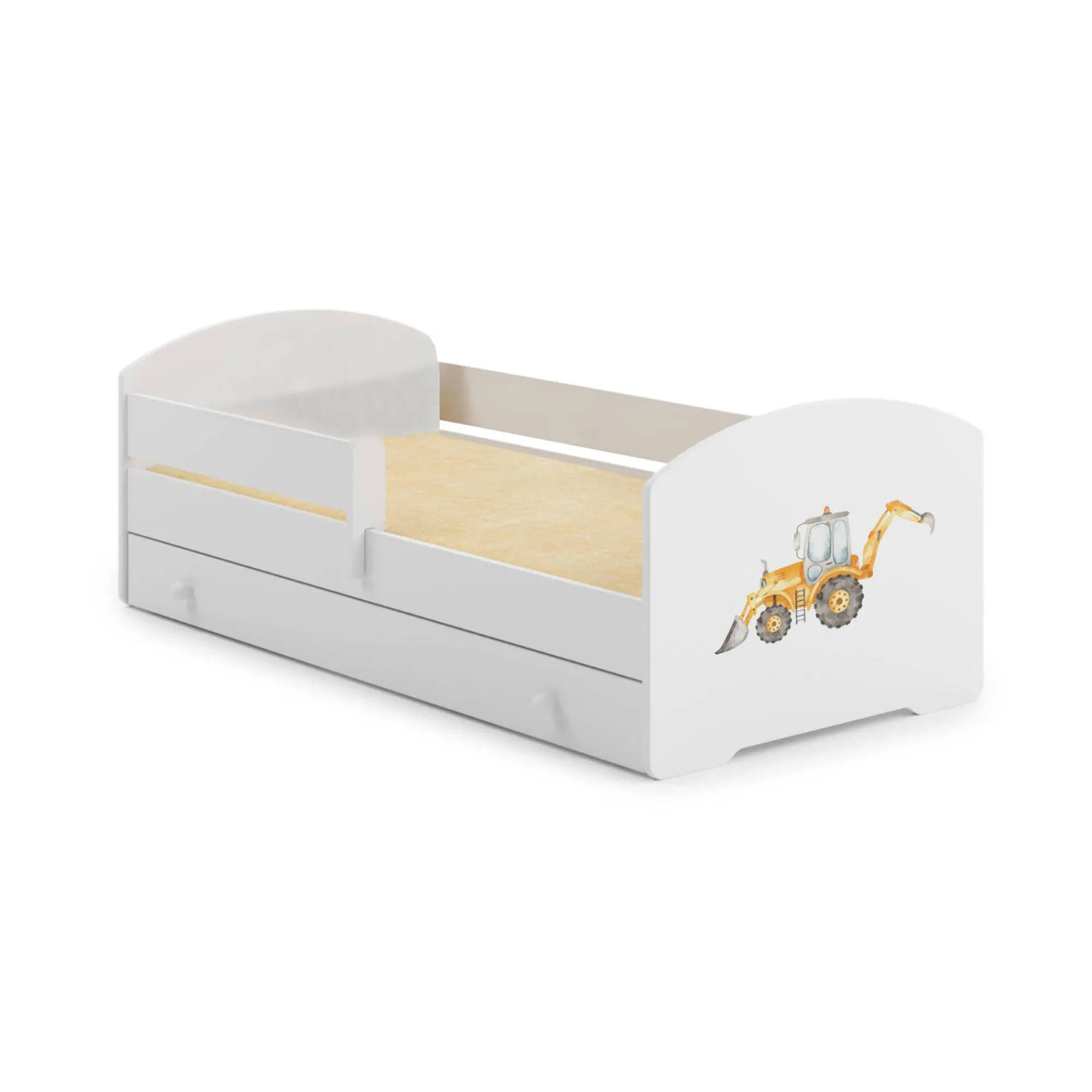 Letto per bambini Crising, 77x144 h56 cm, con Escavatore<Dmora Fashion