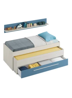 Letto per bambini Dmialic, 199x96h65 cm, Bianco e Blu<Dmora Fashion