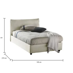Letto piazza e mezza Abbygale, con materasso Cm 120x200 incluso,<Dmora Online