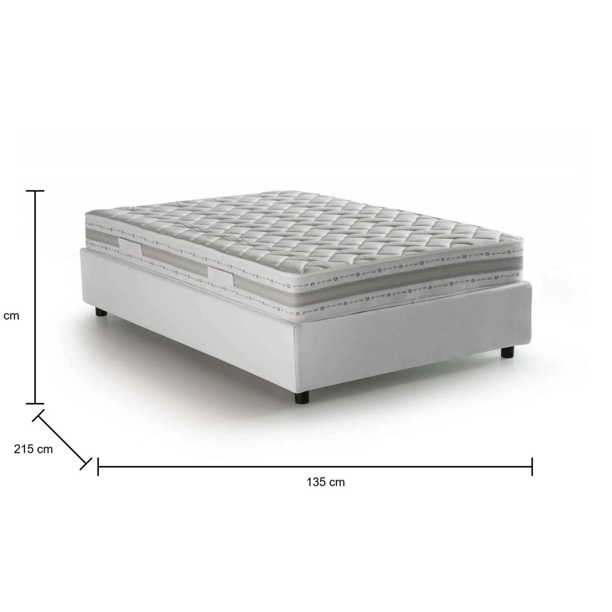 Letto piazza e mezza Abici, con materasso Cm 120x200 incluso,<Dmora Fashion