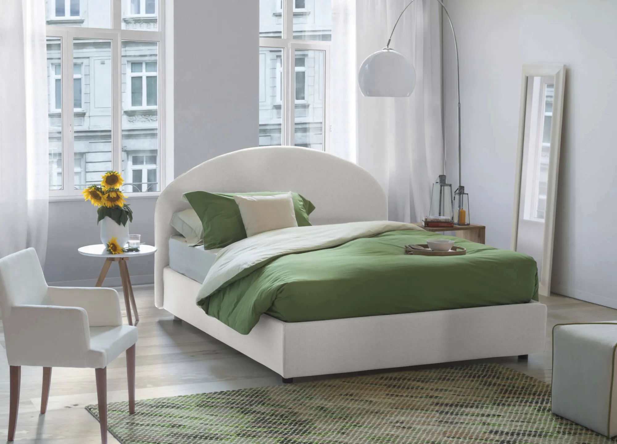 Letto piazza e mezza Acy, con materasso Cm 120x190 incluso,<Dmora New