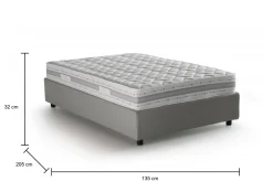 Letto piazza e mezza Aftis, con materasso Cm 120x190 incluso,<Dmora Outlet