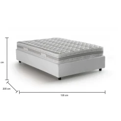 Letto piazza e mezza Aftis, con materasso Cm 120x190 incluso,<Dmora Online