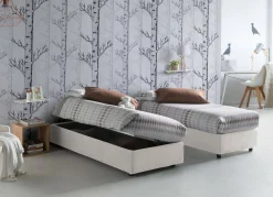 Letto piazza e mezza Aftis, con materasso Cm 120x190 incluso,<Dmora Online