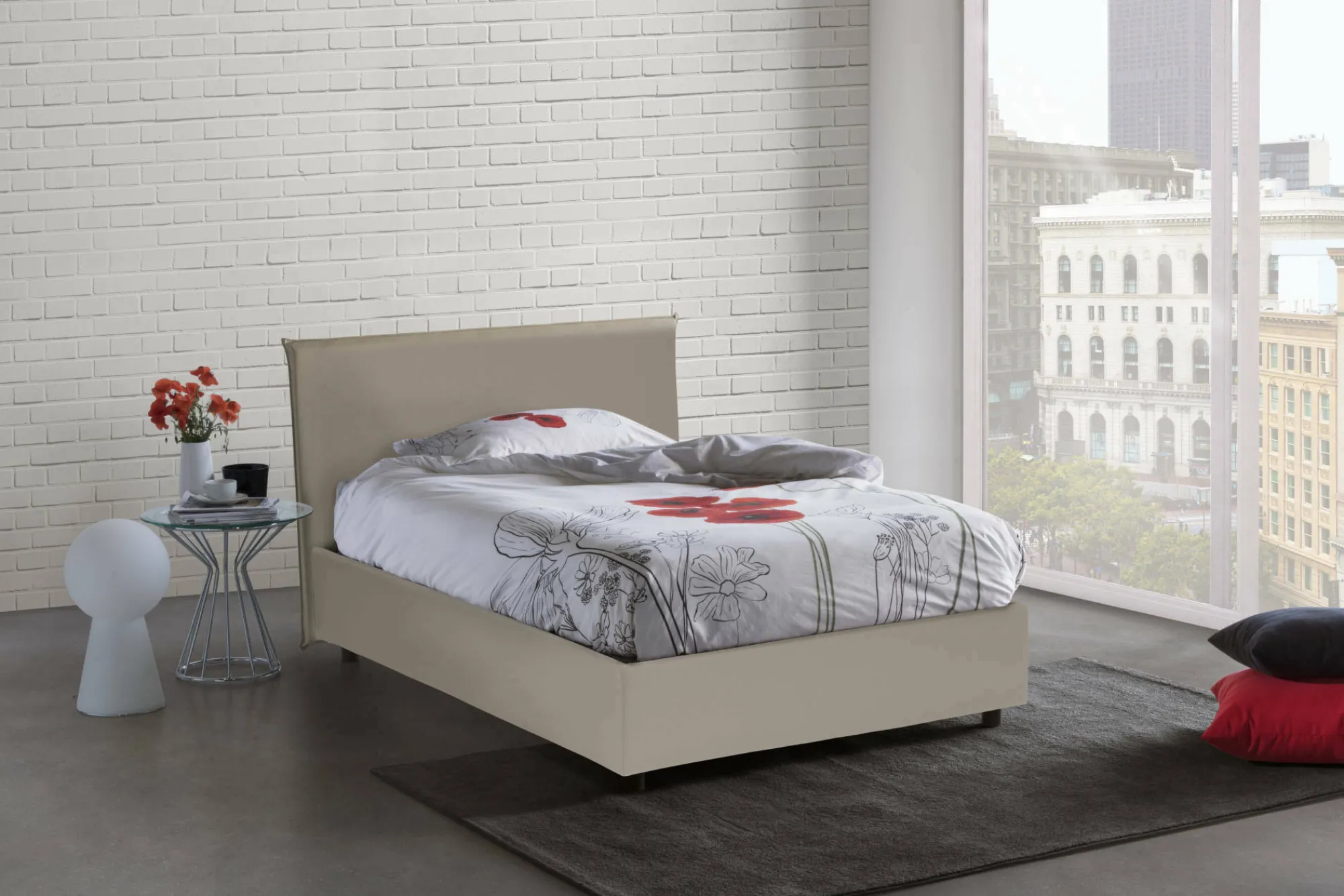 Letto piazza e mezza Alia, adatto per materasso Cm 120x190,<Dmora Flash Sale