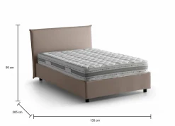 Letto piazza e mezza Alush, con materasso Cm 120x190 incluso,<Dmora Cheap