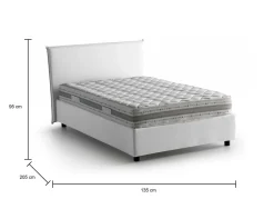 Letto piazza e mezza Alush, con materasso Cm 120x190 incluso,<Dmora New