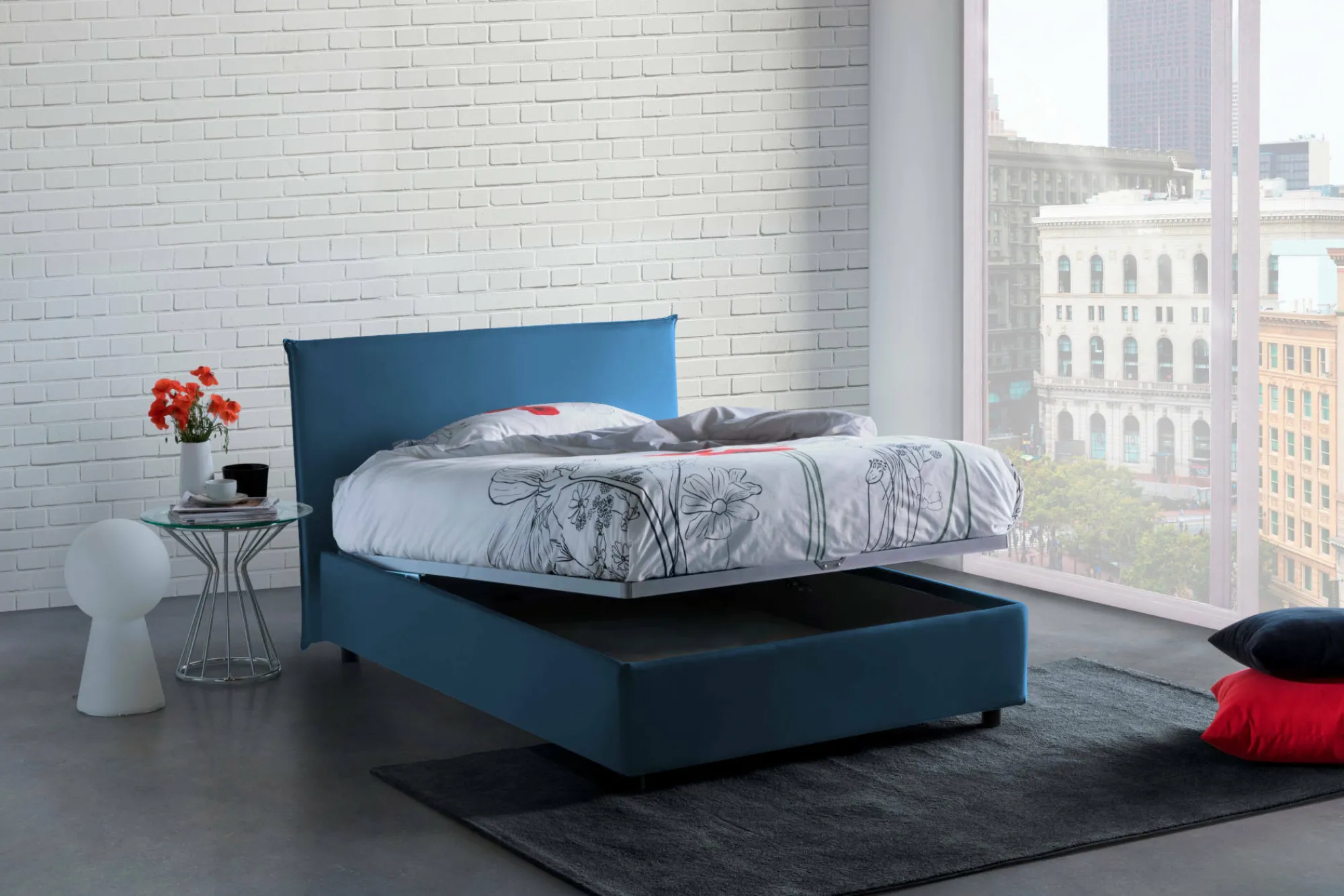 Letto piazza e mezza Alush, con materasso Cm 120x190 incluso,<Dmora Online
