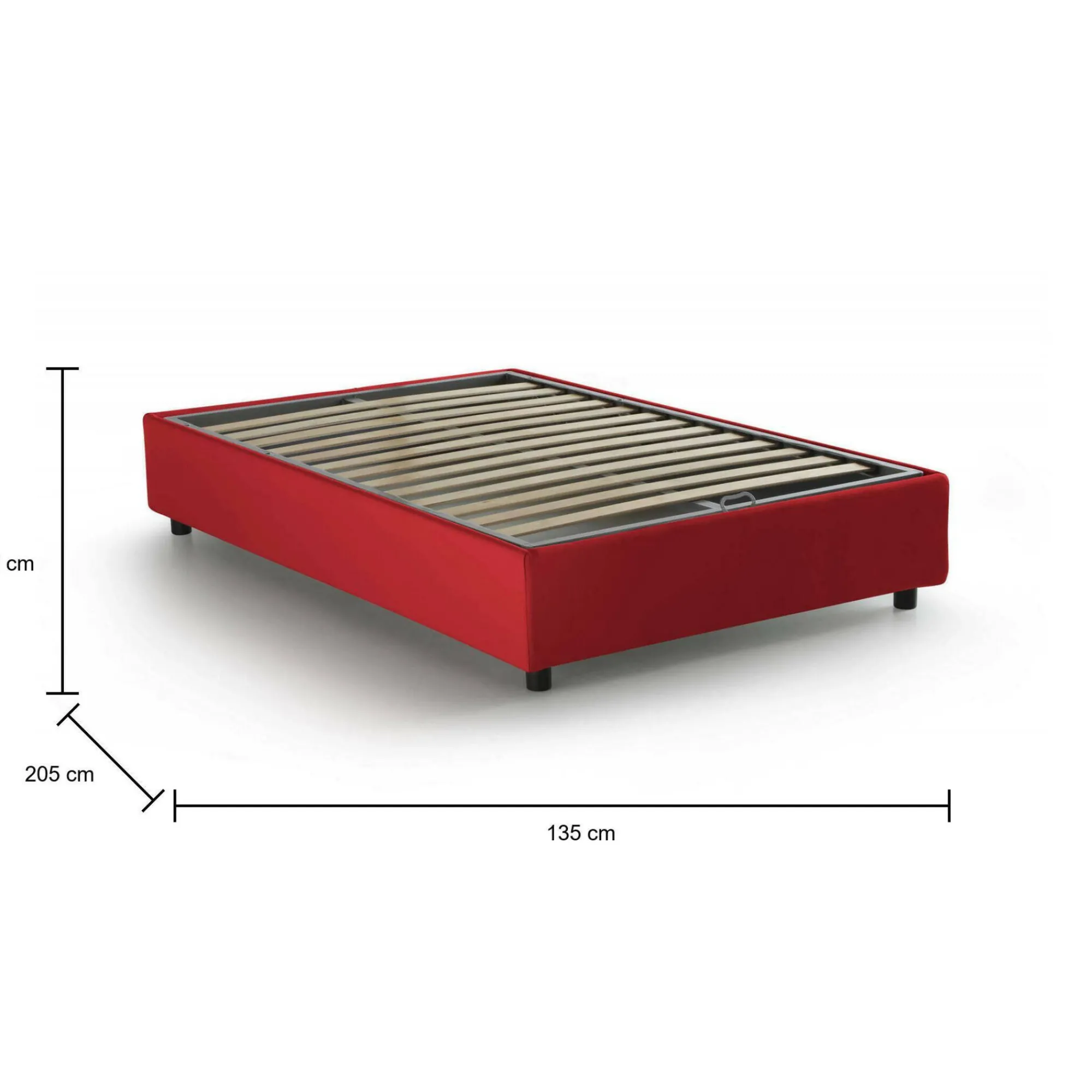 Letto piazza e mezza Ariba, adatto per materasso Cm 120x190,<Dmora Store