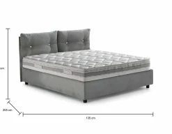 Letto piazza e mezza Arieta, con materasso Cm 120x190 incluso,<Dmora Best Sale