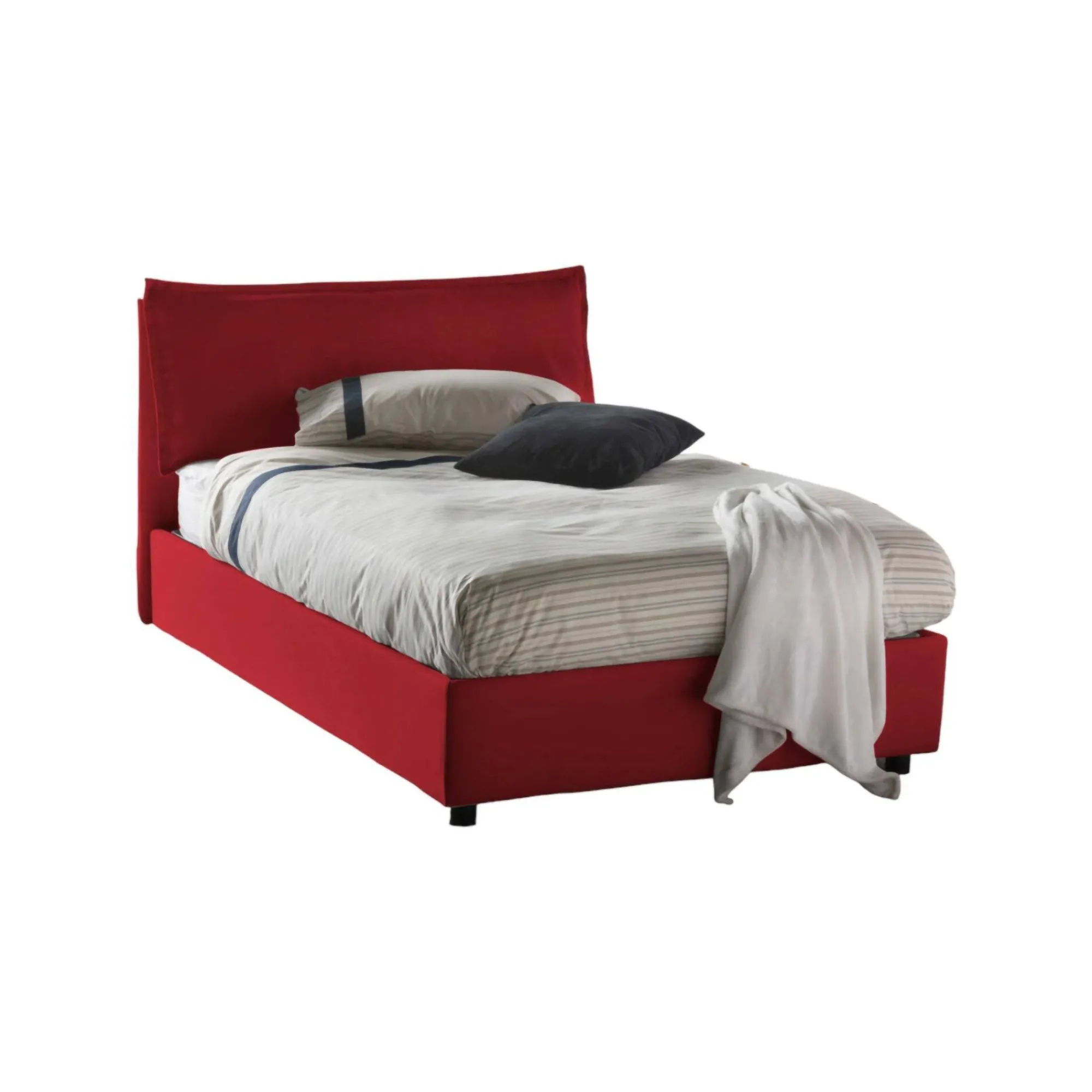 Letto piazza e mezza Asso, adatto per materasso Cm 120x190,<Dmora Best
