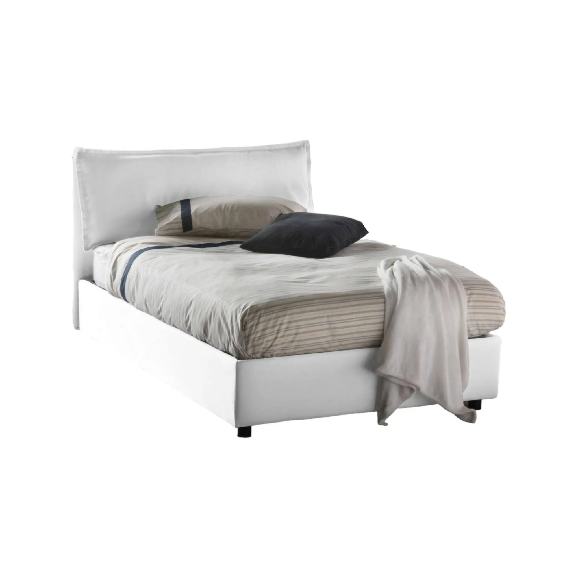 Letto piazza e mezza Attinia, con materasso Cm 120x190 incluso,<Dmora Cheap