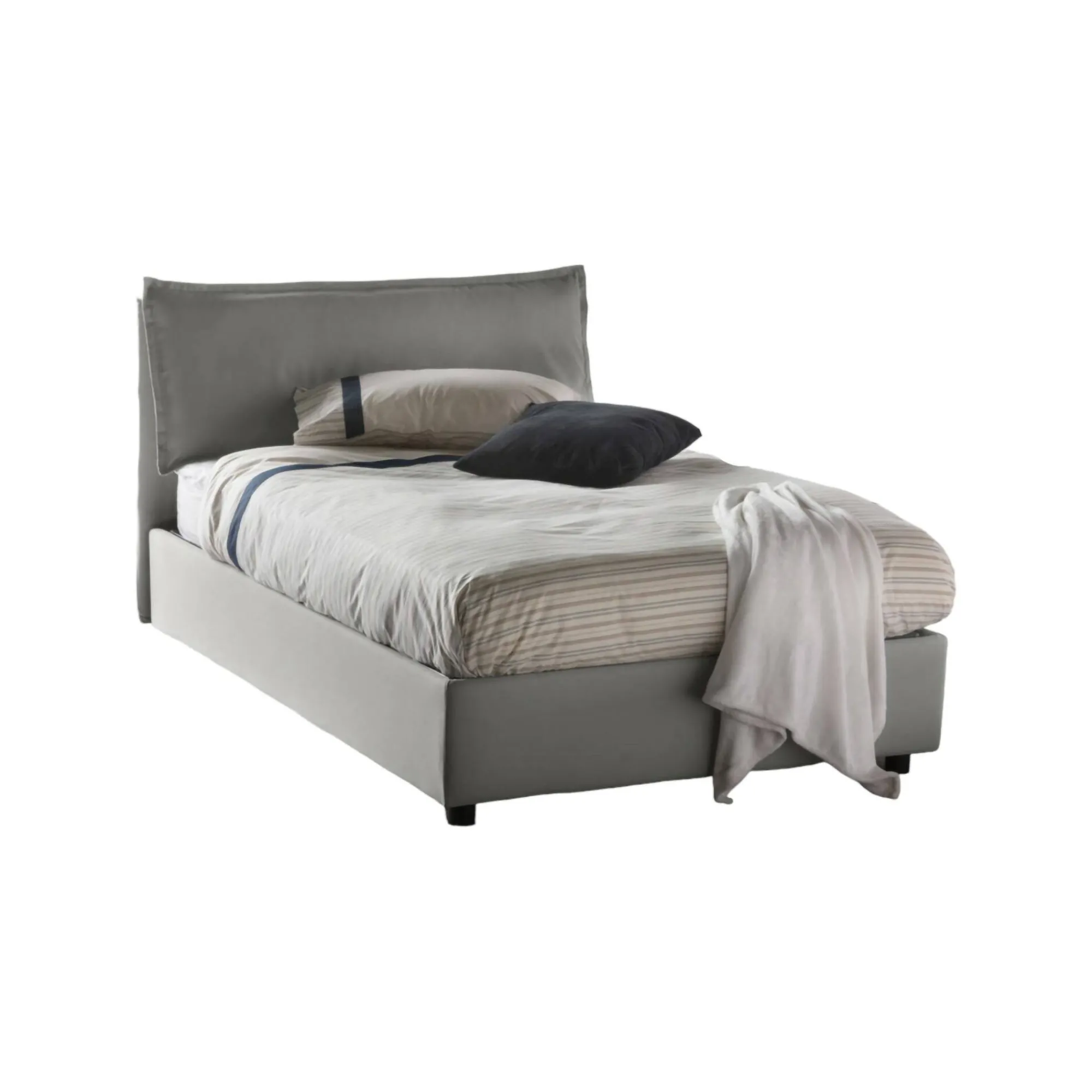 Letto piazza e mezza Attinia, con materasso Cm 120x190 incluso,<Dmora Cheap
