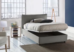 Letto piazza e mezza Attinia, con materasso Cm 120x190 incluso,<Dmora Cheap