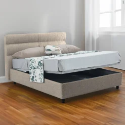 Letto piazza e mezza Briona, Adatto a materasso Cm 120x200,<Dmora Shop