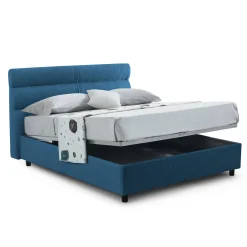 Letto piazza e mezza Briosco, Con materasso Cm 120x190 incluso,<Dmora Clearance