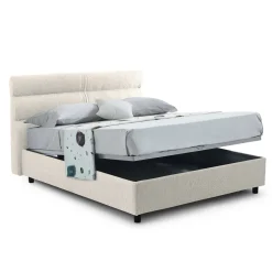 Letto piazza e mezza Briosco, Con materasso Cm 120x190 incluso,<Dmora Hot