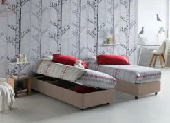 Letto piazza e mezza Daronic, adatto per materasso Cm 120x190,<Dmora Best Sale