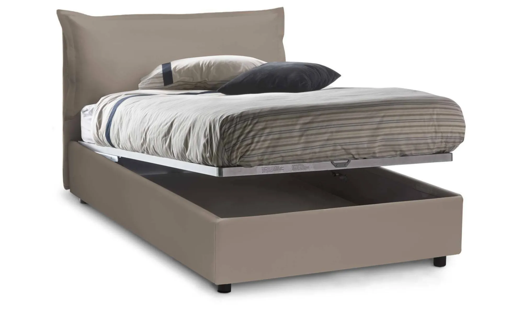 Letto piazza e mezza Dlemin, adatto per materasso Cm 120x200,<Dmora Store