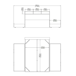 Letto piazza e mezza Drovell, 206x150 h97 cm, Rovere e Bianco<Dmora Outlet