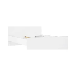 Letto piazza e mezza Geraldine, Sommier per camera da letto, Giroletto per stanza, Struttura porta materasso, 146x197 h80 cm, Bianco<Dmora Hot