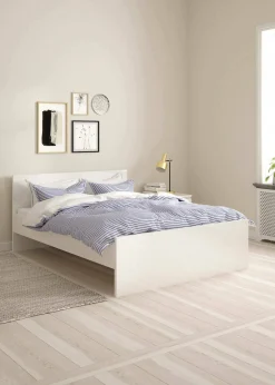 Letto piazza e mezza Gustava, 146x197 h80 cm, Bianco<Dmora Best