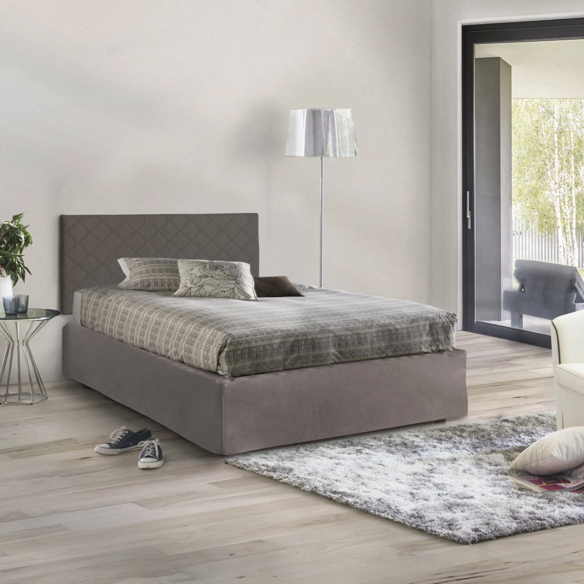 Letto piazza e mezza Opale, Cm 120x190,<Dmora Sale
