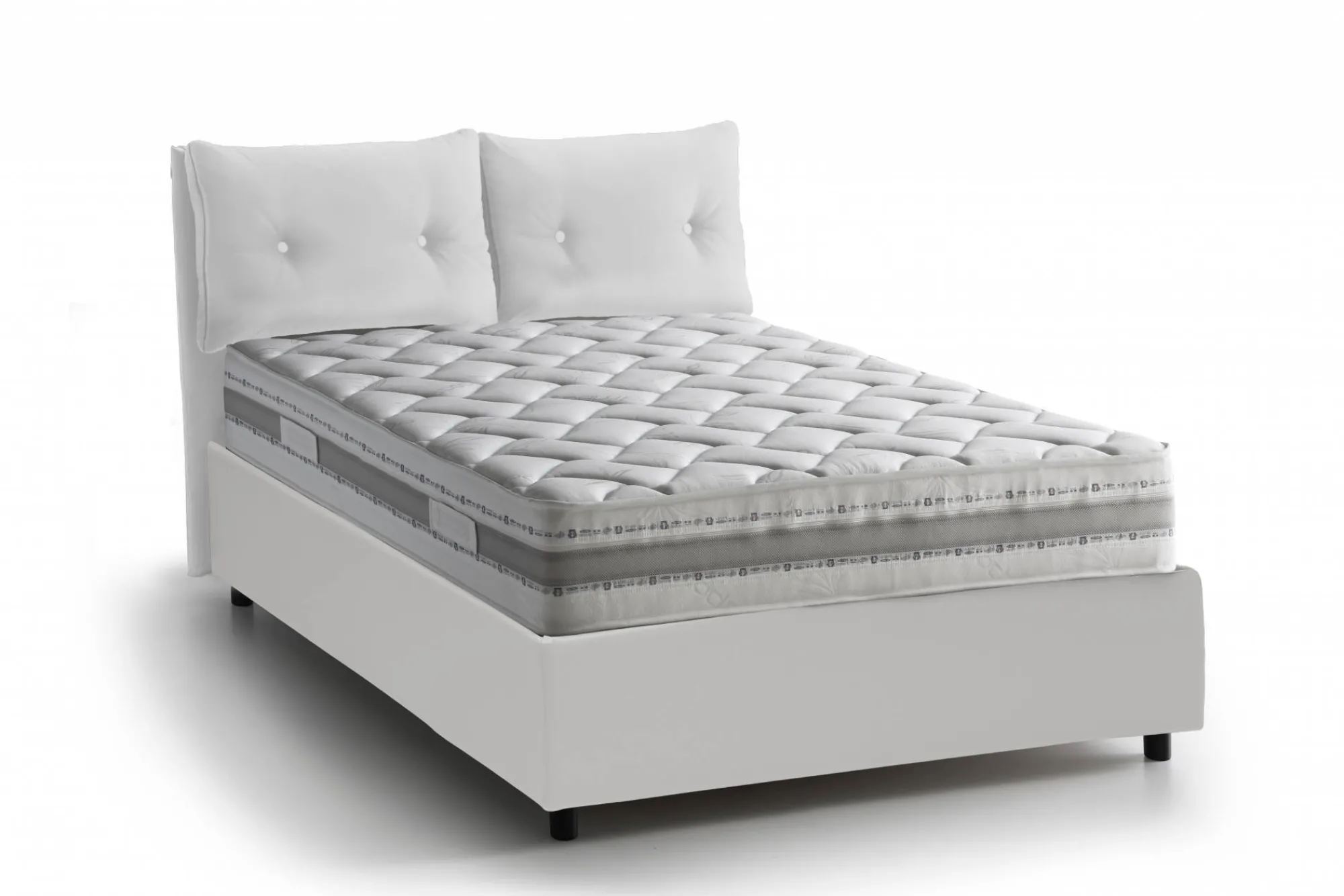 Letto piazza e mezza Rubino, adatto per materasso Cm 120x190,<Dmora Cheap