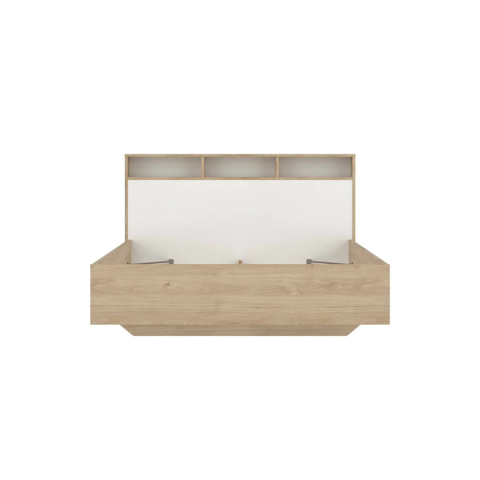 Letto piazza e mezza Zinasco, 206x150 h97 cm, Rovere e Bianco<Dmora Sale