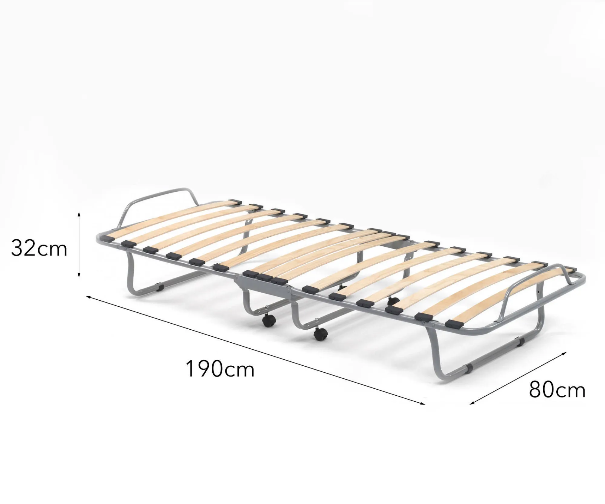 Letto pieghevole Akai, con materasso Cm 80x190 incluso,<Dmora Best Sale