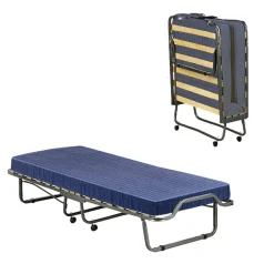 Letto pieghevole Citrino, 80x200h40 cm, materasso incluso<Dmora Online