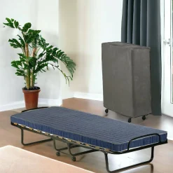 Letto pieghevole Daaronso, 80x190h37 cm, Cover protettiva inclusa<Dmora Shop