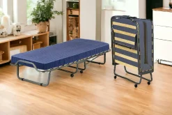 Letto pieghevole Dabadian, 80x200h40 cm, materasso memory incluso<Dmora Cheap