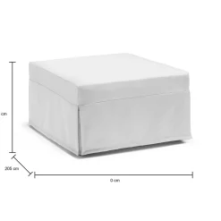 Letto pieghevole Dabay, Cm 80x80h45,<Dmora Cheap