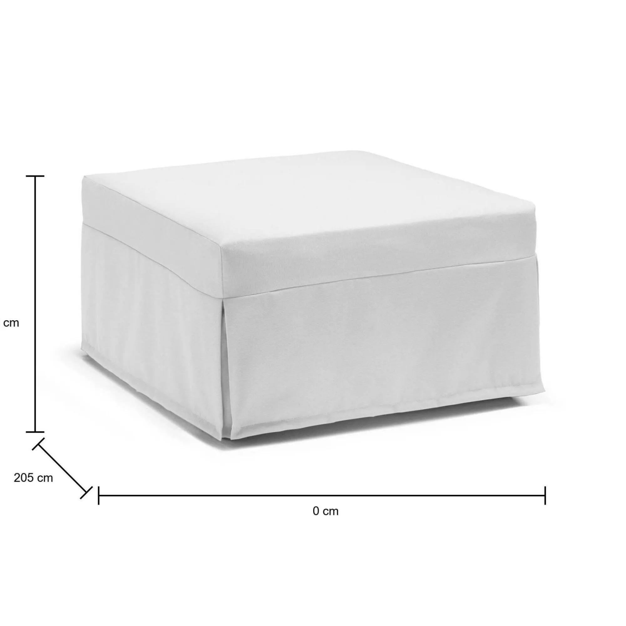 Letto pieghevole Dabay, Cm 80x80h45,<Dmora Cheap