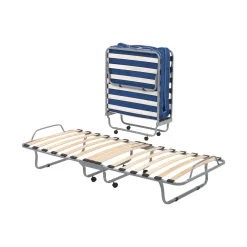 Letto pieghevole Dmagn, 100% Made in Italy, con materasso Cm 80x190 incluso<Dmora Cheap
